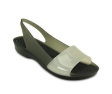 CROCS Black Yellow Colour Block Croslite Open Toe Slingback Sandals UK4/EU 37