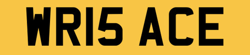 Number plate private - wr,