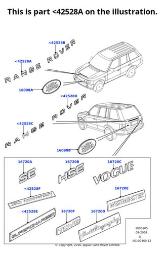 Land rover genuine name plate - genuine,