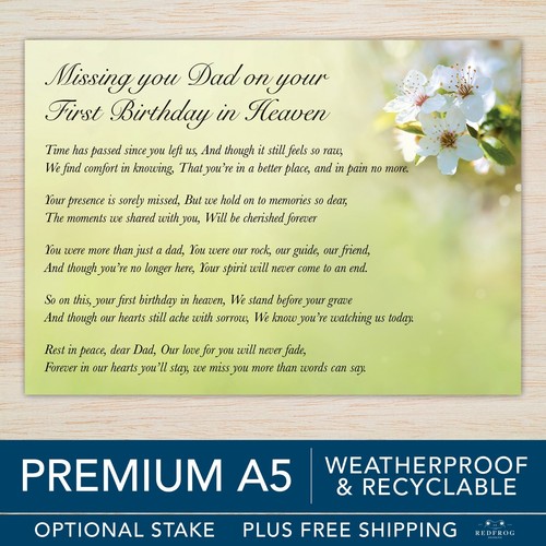 Dad first birthday memorial - birthday,