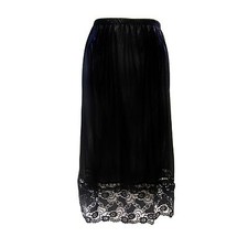 Ladies Underskirt Petticoat 29 Inch Half Slip Skirt Over Knee Lace trime SL1064