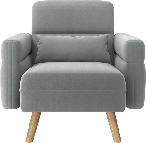 Light gray tub chair - gray, side