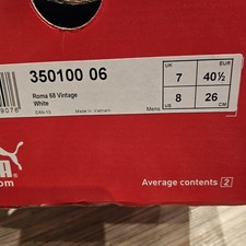 Puma Roma 68 Vintage White UK7