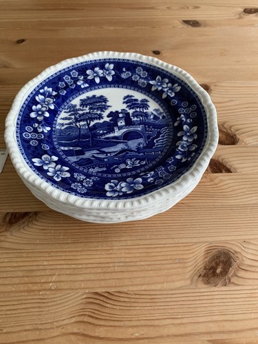 Vintage blue white tea - blue,