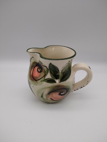 Vintage jug green hand painted - vintage,
