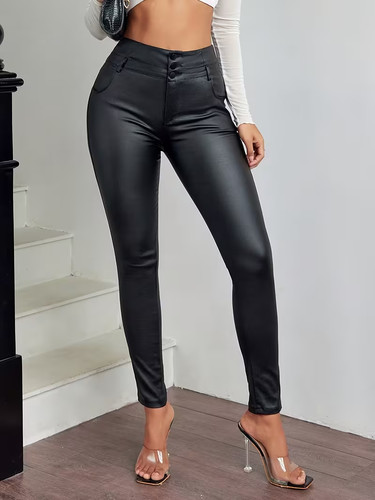 Women high waisted faux - women's,