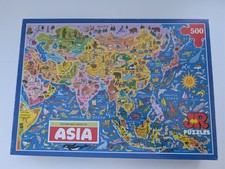 Picture map puzzle - puzzle, asia
