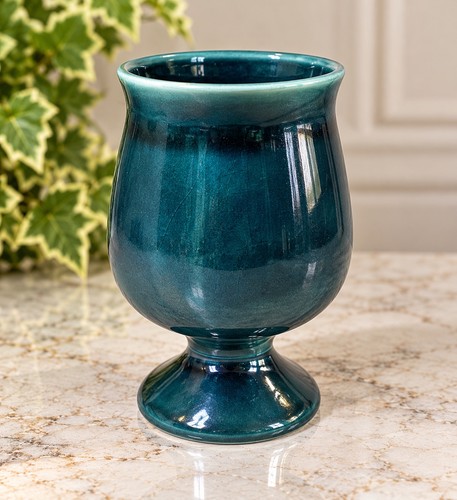 Prinknash pottery teal blue - prinknash,