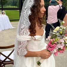 Soft Lace Mantilla Wedding