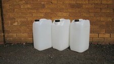8 x Jerry Can 25l Water Containers food grade Clear White Inc Postage!
