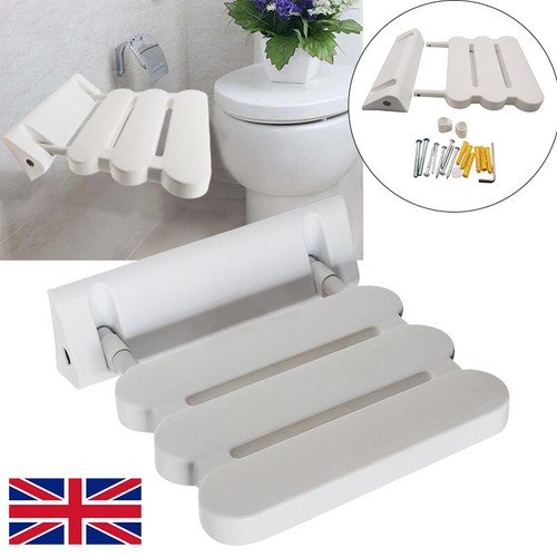 White shower seat stool - white,