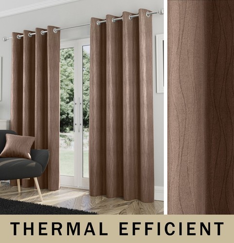 Brown thermal eyelet 90x90 - brown, 90x90"