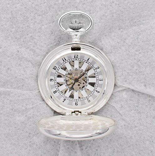 Mechanical pocket watch silver