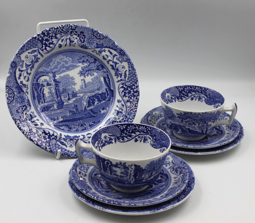 Spode blue italian trio tea - trio,