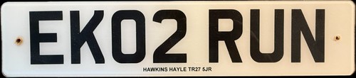 Ek02 run private number plate - private,
