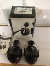 3M PELTOR Optime III Earmuffs, 34 dB, Black/Red, Helmet Mounted.. opened