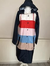 BNWOT FABULOUS BECKSONDERGAARD RAINCOAT. LONG RAIN MAC. ROOMY SIZE S (UK10-12)