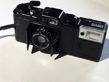 Vintage Chinon Bellami 35mm Film Compact Manual Focus Camera 35/2.8 Lens + Flash