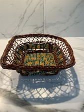 Hand Woven Wicker Basket With