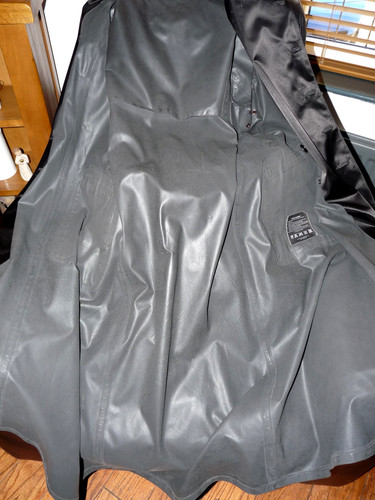 Rare shiny black satin rubber - black,