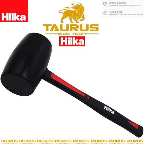 32oz hilka black rubber mallet - rubber,
