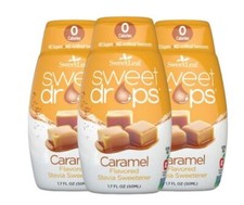 Sweetleaf Sweet Drops - Flavored Stevia Sweetener Caramel Pack of 3