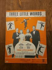 Original Sheet Music Three Little Words Fred Astaire