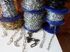 Galvanised/Black / Brassed  Chain Various Sizes Sold Per Metre Flat Rate Postage