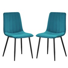 Set 2 Velvet Dining Chairs