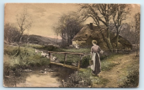 Postcard artist drawn country - drawn,