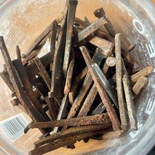 circa 40x antique reclaimed victorian brad floorboard nails 1860 London