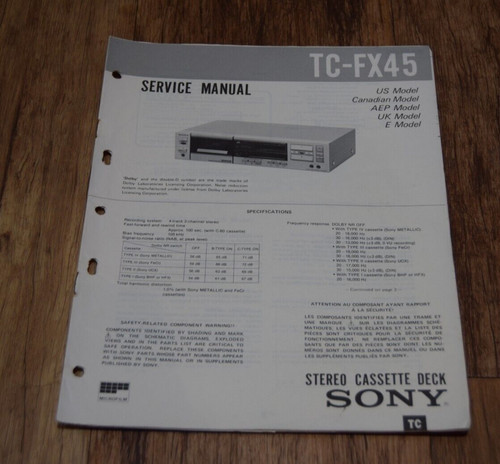 Sony fx45 stereo cassette - tc,