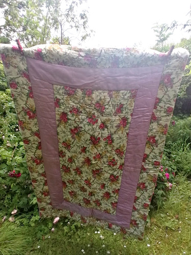 Vintage eiderdown quilt throw