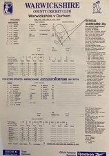 Cricket - printed and autographed scorecard of Brian Lara's 501 for Warwickshire
