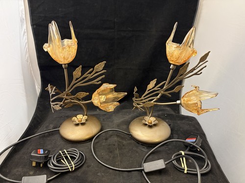 Pair samer lighting - pair, floral