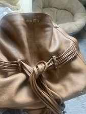Authentic MIU MIU Large Tan