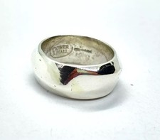 Chunky Sterling Silver Dower & Hall Unisex Band Ring 13.2g UK Size R1/2 (US 9)