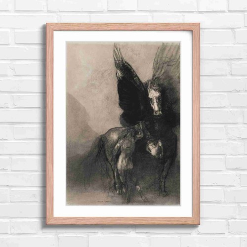 Dark winged horse art original - dark,