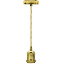 Vintage Brass E27 Pendant