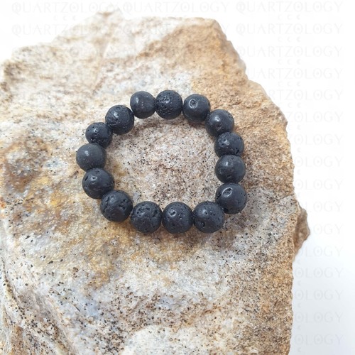 Quartz ring 4mm - ring, beaded