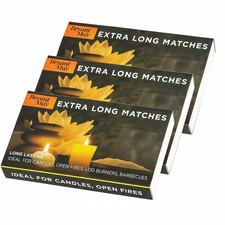 3x Boxes Of Bryant May Safety Matches Extra Long - Ideal For Candles Open Fires