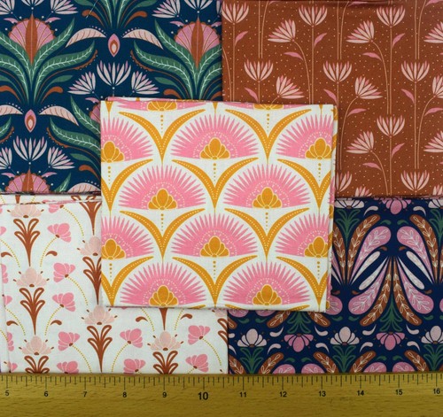 Deco blooms fat quarter - blooms,
