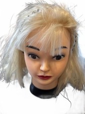 Blonde Hair Styling Mannequin Head with Stand