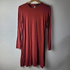 M&S Women Size 8 Red Floral