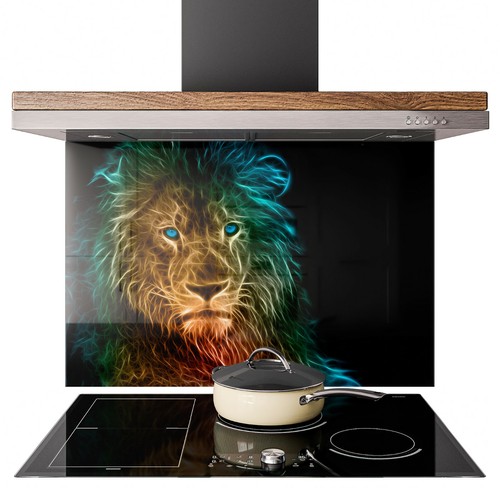 Glass splashback kitchen - kitchen, tile