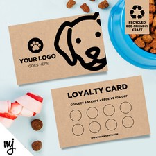 Kraft Loyalty Cards Eco Recyclable | Pet Shop Supplies Dog Walking Sitting 04