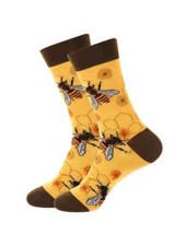 Womens Orange Honey Bee Novelty Socks. One size stretchy. New Design