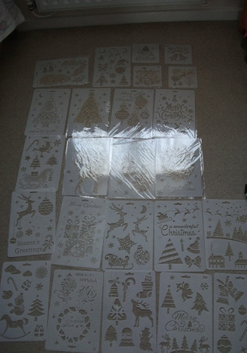 Set christmas stencils - of, 24