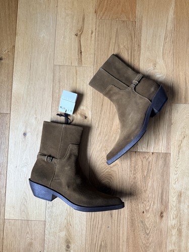 Zara brown suede western - zara,