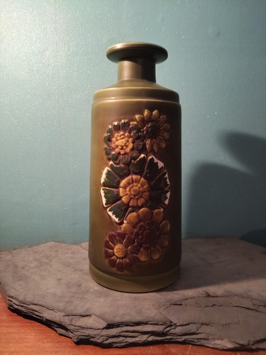 Vintage 60s 70s green flower - vintage,